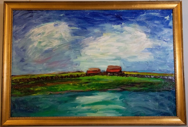 Image of Red Barns by the Pond by Banning Lary from Lexington
